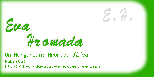 eva hromada business card